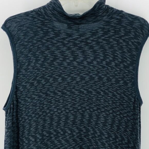 Left of Center Sz M Gray Sleeveless Slouchy Lagenlook Relaxed Fit Collar Top - Picture 7 of 10